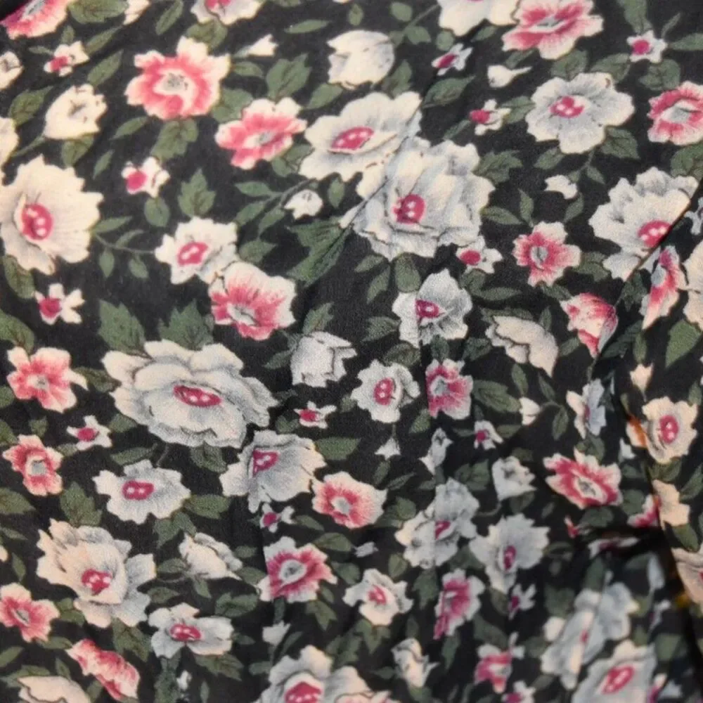 Vintage 90s Basement U.S.A. Cottagecore Floral Maxi Dress Size Small-Large